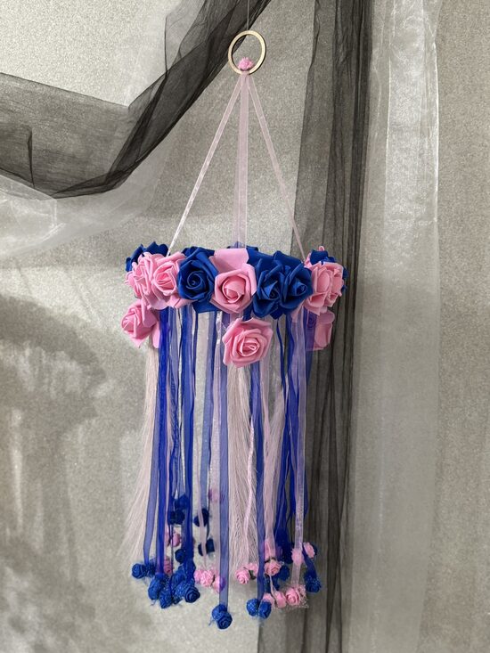Sapņu ķērājs rozā un zilā krāsā – roku darbs